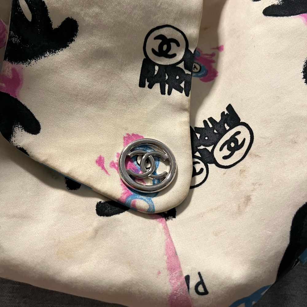 Authentic Chanel graffiti hobo handbag